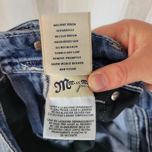Miss Me Boyfriend Jeans Midrise Lowrise Blue Size 27 JPB5014‎ - Picture 10 of 12